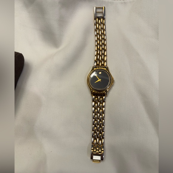 Movado Women’s Swiss Gold Plated  Watch with Black Dial - Picture 2 of 7